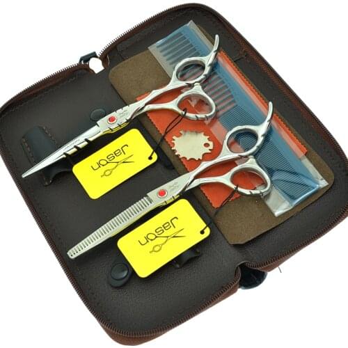 5.5" 6.0'' Japanese 440C Salon Hairdressing Scissors Barber Hair Cutting Shears Hair Thinning Tijeras Hair Cut Razors A0017D