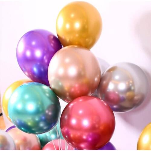 50Pcs 12Inch Metallic Chrome Balloons Rose Gold Balloon Kids Happy Birthday Party Decoration Wedding Balloons Decoration