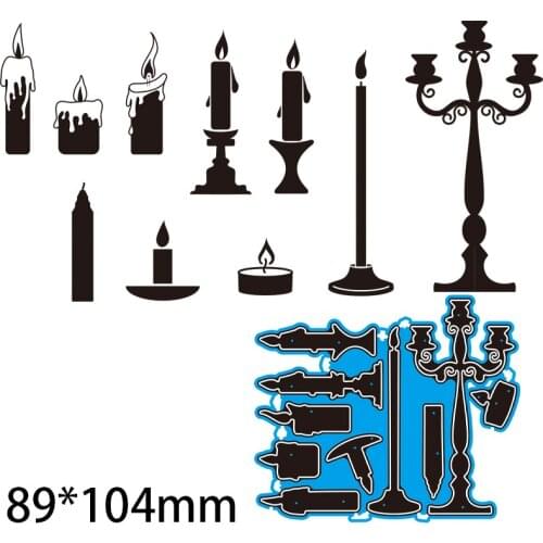89*104mm Candle Candlestick Cutting DIES Stencil DIY Scrapbook Embossing Card Craft Template Paper Photo Album