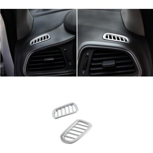 Car Accessories for Renault Kadjar 2015 2016 2017 2018 2019 ABS Matte Interior Upper Air Vent Outlet Cover Trim 2pcs