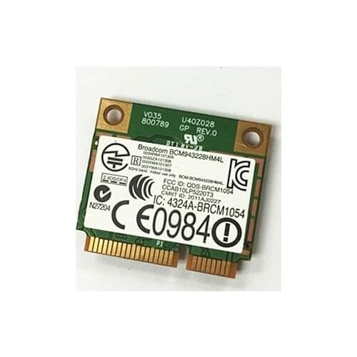 New Original Broadcom BCM943228HM4L BCM43228 300Mbps 2.4G/5GHZ 802.11 a/b/g/n half Mini PCI-E Wireless card for HP 8470P 8570W