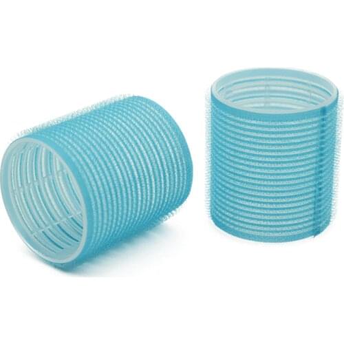 57mm 2pcs/Bags Blue Hair curlers Automatic big plastic cling hair curler rollers heatless magic hair dressing