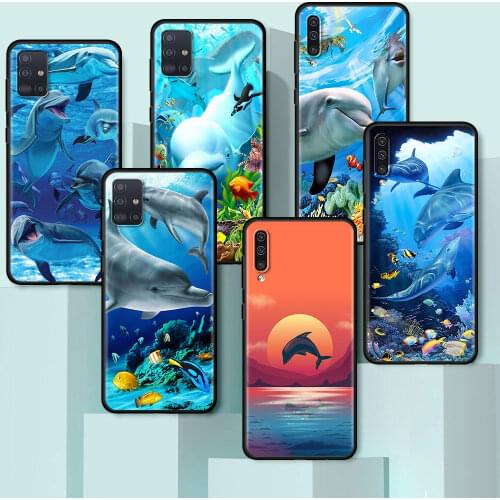 Sea Animal Dolphin Cell Phone Case for Samsung Galaxy A51 A71 A21s A12 A31 A41 A32 A02s A11 A72 A52 A42 5G A01 A91 A21 EU Cover