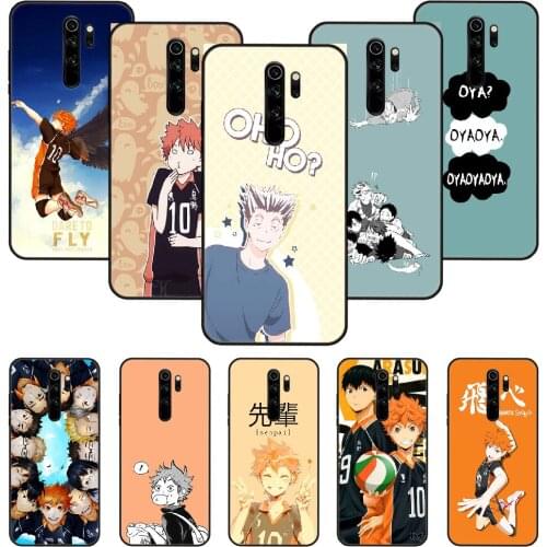 Phone Case For Xiaomi Redmi Note 8 8T 7 7A 9 9S 8A 4 5 Pro Black Cover Funda Fashion Coque Art Bumper Tpu Haikyuu Volleyball