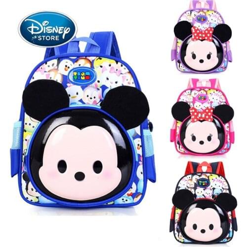 Disney Mickey Mouse Kid Backpack 3D Tsum Tsum Cartoon Minnie Children School Bag Kindergarten Boy Schoolbag For Preschool Girl