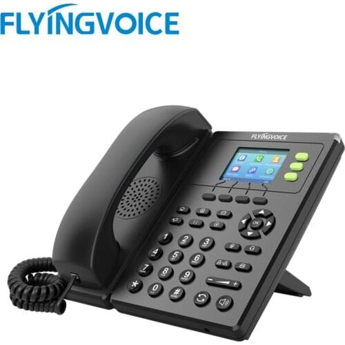 FlyingVoice FIP11CP VoIP Phone Telephone 2.4 "Color Screen HD Voice 3 SIP Lines Business Phone Support 2.4G WiFi VOIP Landline