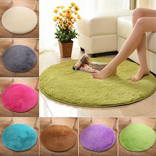 HOT SALE! Home Decor Soft Bath Bedroom Non-slip Floor Shower Rug Yoga Plush Round Mat carpet Home Textile