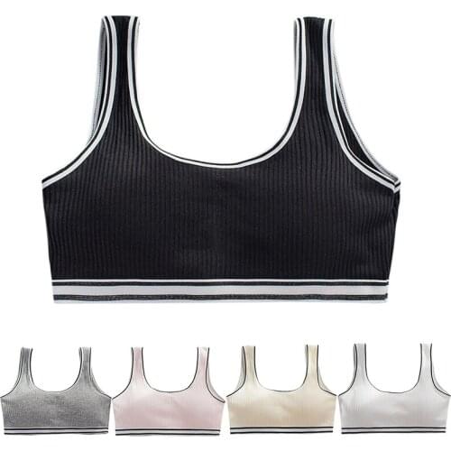 Cotton Girls Bra Teen Training Bra Kids Teenager Underwear Breathable Student Vest for 12-16Years Adolescente Underclothes
