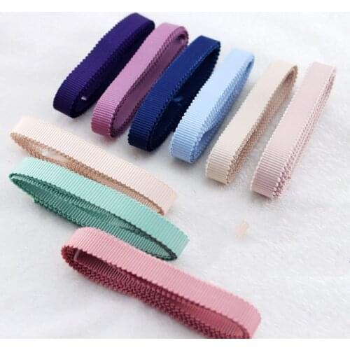 Kewgarden Handmade Tape 9mm 3/8" Wave Edge Grosgrain Ribbon DIY Bow Satin Ribbons for Decoration 10 m/lot