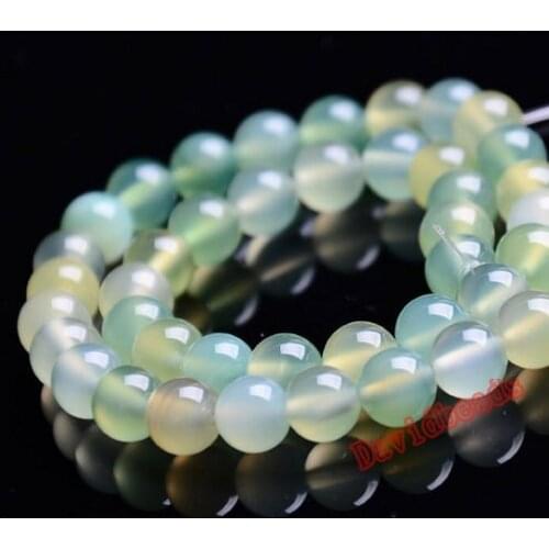 Fctory Price Natural Stone Morgan Apple green Onyx Agat Round Loose Beads 16" strand 4 6 8 10 12MM Pick Size For Jewelry Making