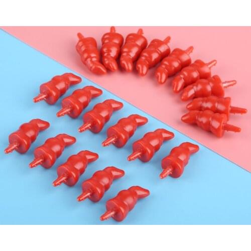 20pcs 12*23mm Santa Claus Dolls Safety Nose Snowmans Nose For Sewing Crafting Doll Puppet Stuffed Plush Animals Christmas Decor