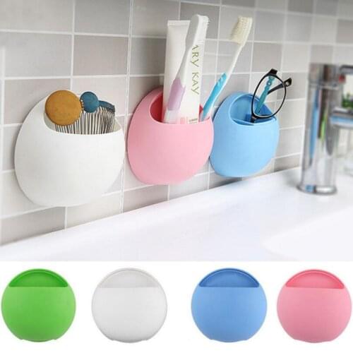 Cute Eggs Design Toothbrush Holder Suction Hooks Cups Organizer Bathroom Accessories LX6151