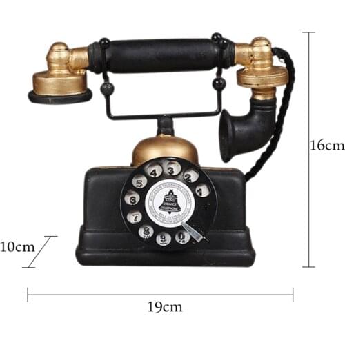 NOCM-Industrial loft Retro Rotary Phone Model Crafts Decoration Shop Cafe Living room Showcase Decoration Decoration Shoot pro