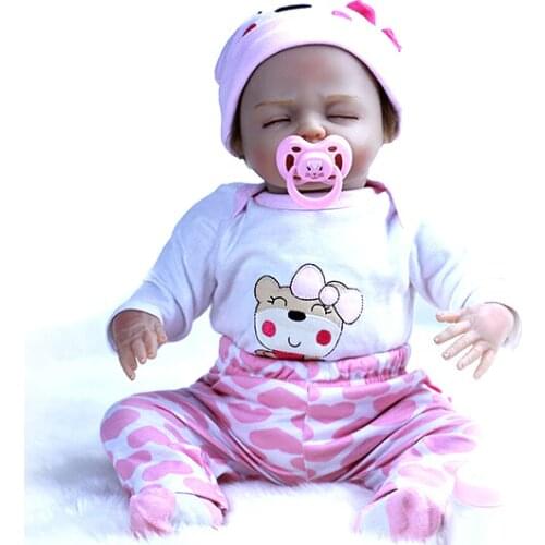 Cute 46 cm NEW arrival - doll Reborn Baby Doll 20inch baby-reborn-with-silicone-body doll for kids toys for children