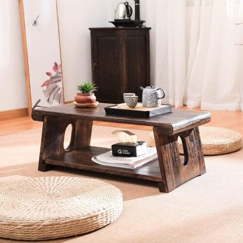 New Multi Folding Wooden Japanese Tea Table Coffee Folding Table For Living Room Furniture Low Modern Minimalist Compact Tatami