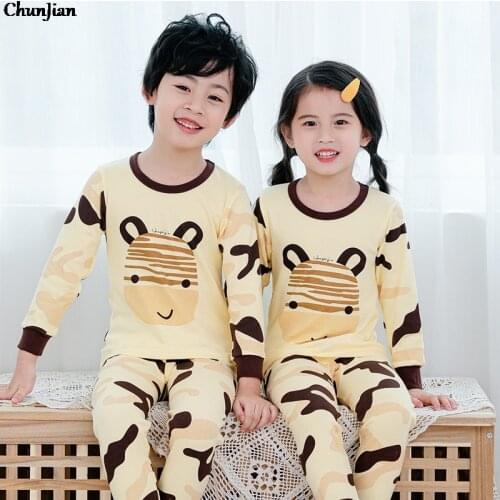 Animal Cartoon Baby Sleepwear Children Nightwear Homewear for 2-14Years Pyjama Kids Boys Kids Cotton Pajamas Girls Pajamas