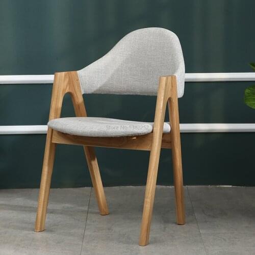 Nordic solid wood dining chair custom solid wood chair restaurant creative chair guest chair cafe