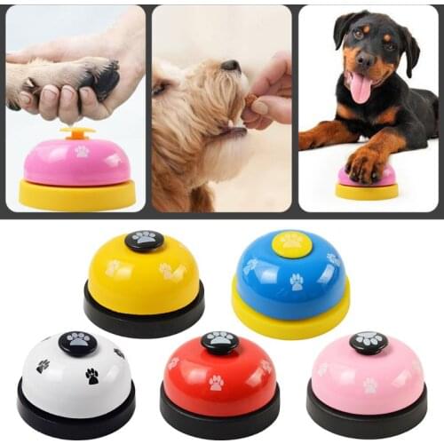 Pet Dog Training Bell Paw Print Metal Doorbell Dogs Puppy Feeding Calling Communication Device Interactive Toys Pet Supplies C42