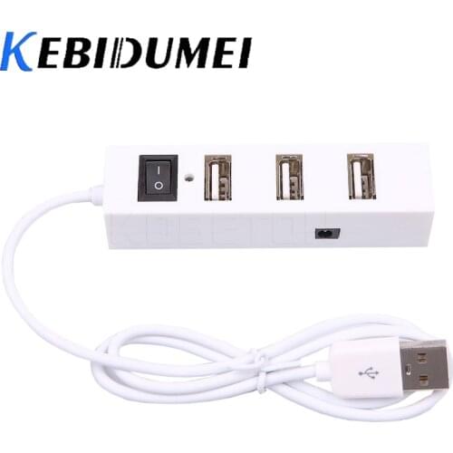 Kebidumei High Speed 4 Ports USB HUB 2.0 USB Splitter Adapter for Notebook/Tablet Computer PC Peripherals New Arrival