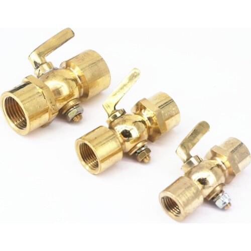 1/4" 3/8" 1/2" BSP Female Thread Brass Drain petcock Shut Off Valve For Fuel Gas Oil Air