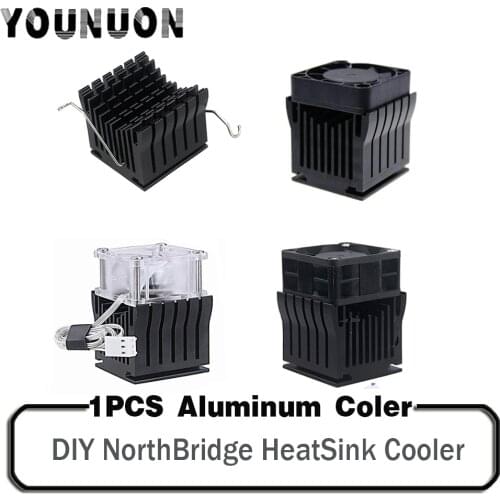 1 Piece Black Heatsinks DIY North Bridge Heat sink Cooler with 40mm Fan 12V 40x40x10mm 40x40x20mm Cooling Fan
