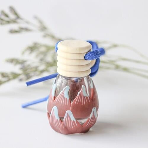 10/20/50pcs 7ml car perfume bottle polymer clay empty small refillable essentail oil storage container Pendant Personalized Gift