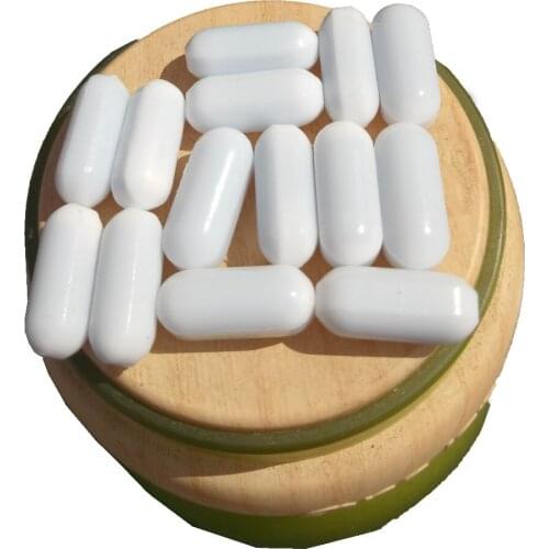 C6x15mm PTFE Magnetic Stirrer Mixer Stir Bars PTFE Plain Stirring Bars white Spin Bars Without Pivot Ring ,10pcs