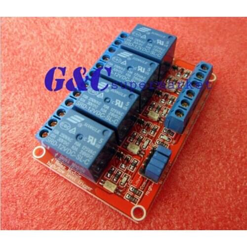 12V 4-Channel Relay Module with Optocoupler H/L Level Triger diy electronics