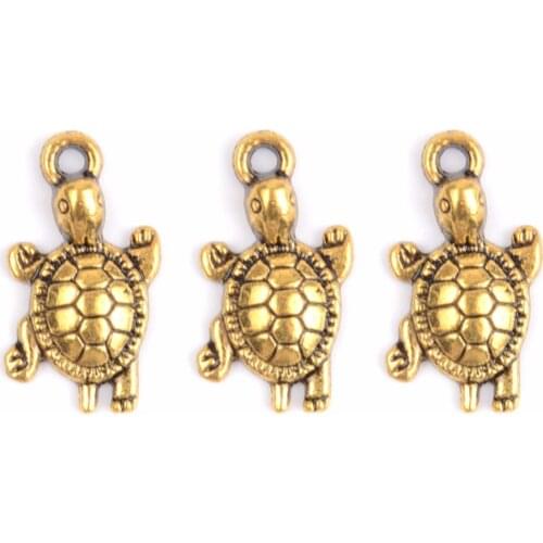 20pcs Tortoise Animal Charms Pendants For Women Jewelry Accessories 22*12mm Golds Plated Alloy Charm DIY Bracelet Necklace