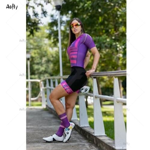 2020 kafitt Short Sleeve Couple cycling Triathlon suit Cycling Skinsuit Maillot Ropa Ciclismo Bicycle Jersey cycling Jumpsuit