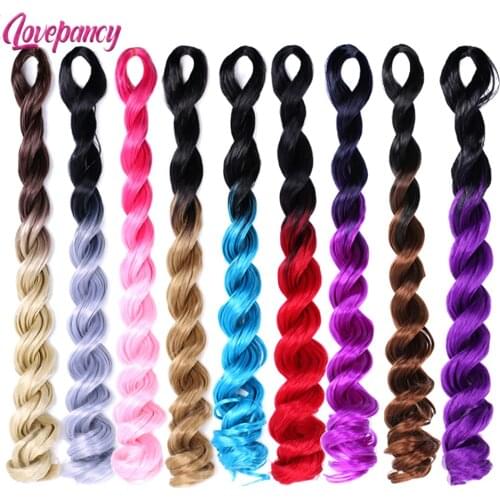 24 Inch Synthetic Water Wave Hair Extensions Colorful Ombre Crochet Hair Jumbo Sea Body Wave Crochet Hair For Women Lovepancy