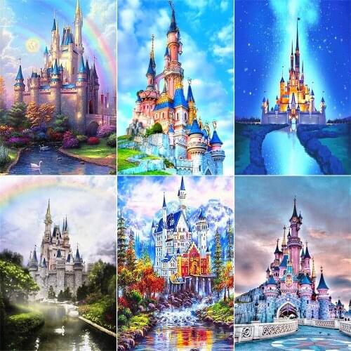 Full Square/Round Diamond Disney Castle 5D DIY Diamond Painting Embroidery Home Decoration Gift Cross Stitch Mosaic