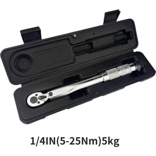 Torque Wrench Bike 1/4 Square Drive 5-25NM Two-way Precise Ratchet Wrench Repair Spanner Key Hand Tools