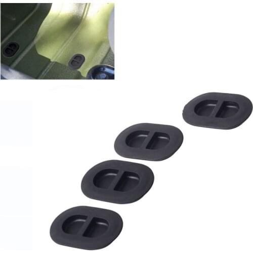 For Jeep Wrangler JK & JL 2014-2018 Black Rear Floor Pan Body Plug Oval Floor Pan Drain Plug 4PCS