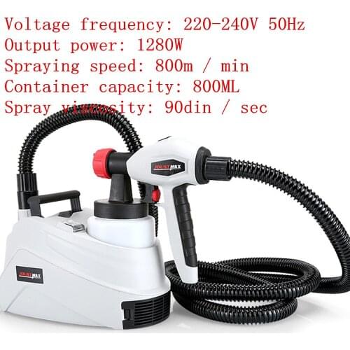 220V 1280W high-power spraying machine Electric supercharged airless spray gun Auto paint sprayer