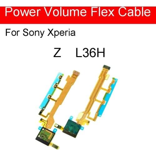ON/OFF Power Volume Flex Cable For Sony xperia Z L36H C66023 S0-02E Power Volume Button & Microphone Flex Cable Replacement