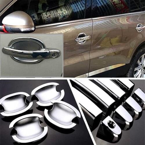Non-Rusty Chrome Door Handle Bowl Cover Cup Overlay Trim For VolksWagen Tiguan