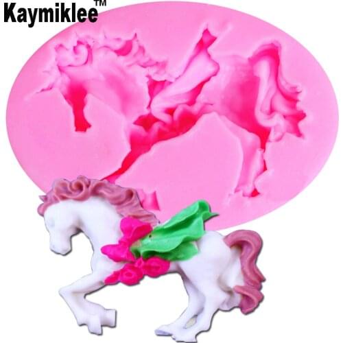 M376 Running Horse Silicone Mold Fondant Mould Cake Decorating Tools Candy Jelly Jello Chocolate Gumpaste,Sugarcraft Mold