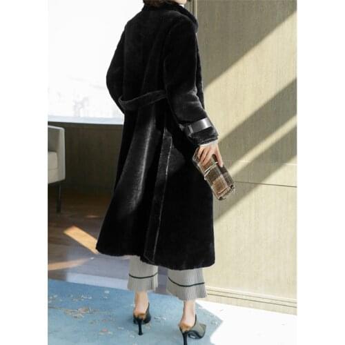 Fur Cpat Sheep Real Shearing Winter Coat Women Natural Wool Jacket for Womens Clothing Abrigo Mujer 29907 YY894