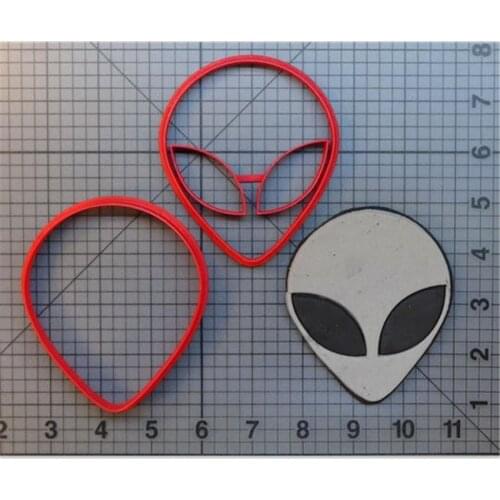 Cartoon Alien Cookie Cutter Kitchen Baking Supplies DIY Cake Icing Decoration Tool Set 3D Printed Custom Seal