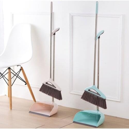 Household Broom Dustpan Set Floor Cleaner Dust Pan and Brush Soft Bristle Cleaning Tool Home Office Dustpan Broom