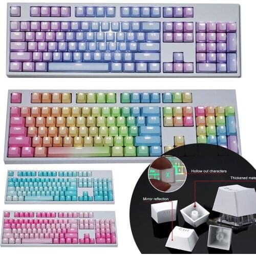 104Pcs Universal Key Cap Set PBT Backlight Keycaps for Mechanical Keyboard Replacement Key Caps Keycap Keyboards Accessories