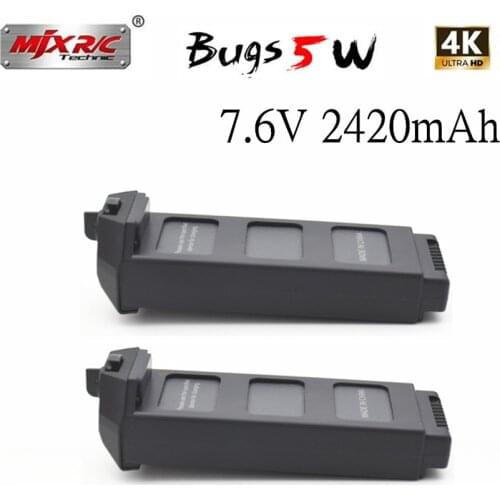 Upgrade 7.6V 2420mAh LiPo Battery For MJX R/C Bugs 5W B5W 4K RC Quadcopter Spare Parts Drone Battery For X5 Pro