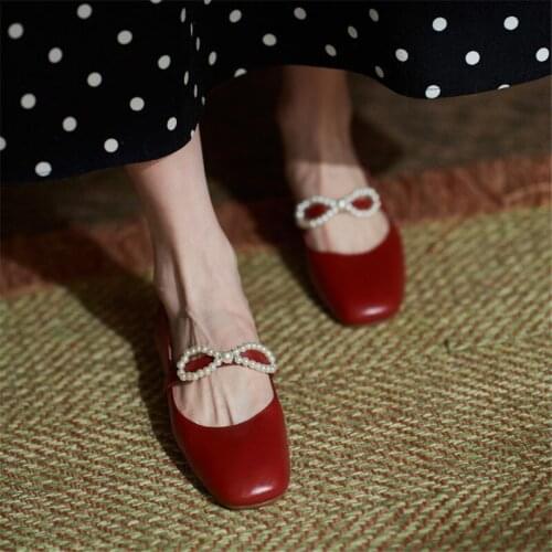 PXELENA 2021 Spring Brand New Women Real Genuine Leather Flat Shoes String Beads Bowknot Loafers Comfort Soft Beige Black 34-40