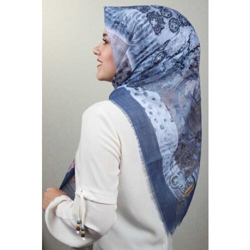 JAWEL PATTERNED LINEN FLAMLI SCARF-DESEN-37-RENK-20