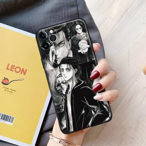 Attack on Titan Eren Jager silicone for iPhone Se 6 6s 7 8 Plus X XR XS 11 12 Mini Pro Max glass TPU phone case cover shell