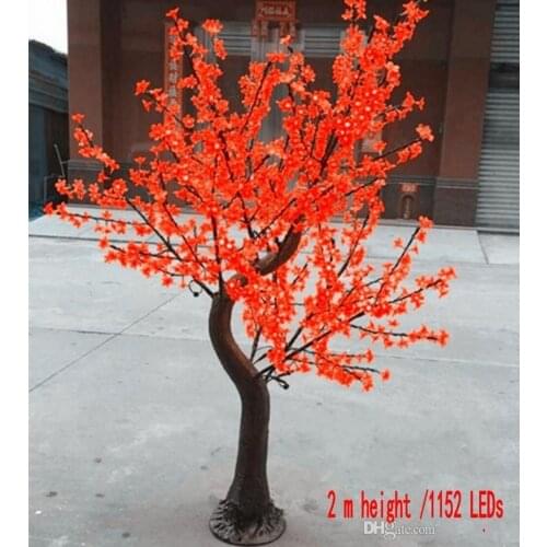 Natural Tree trunk LED Artificial Cherry Blossom Tree Light Christmas Light 1.5m~2.5m Height 110/220V Rainproof Outdoor Use
