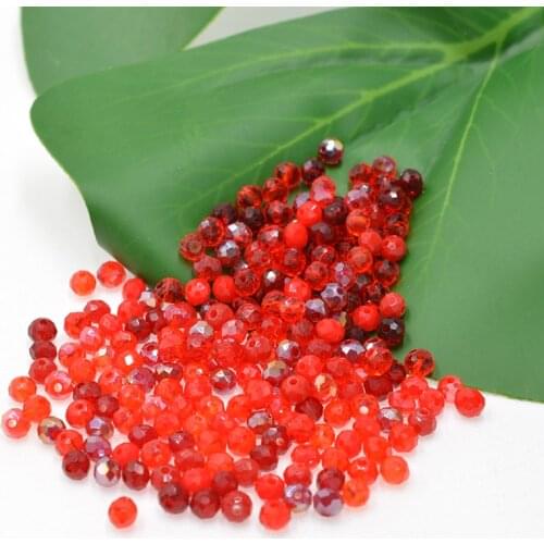 Dark Red Shining Multicolor 4/6mm Crystal Beads Rondelle Shape Jewelry Findings Earring Glass Quartz Charms Bracelet Accessories
