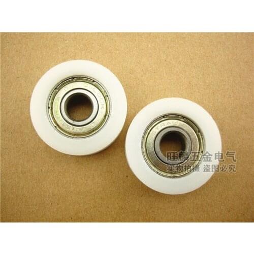 High quality polyformaldehyde POM coated ball bearings 608zz embedded bearing +U groove Total Diamater: 8*30*9mm