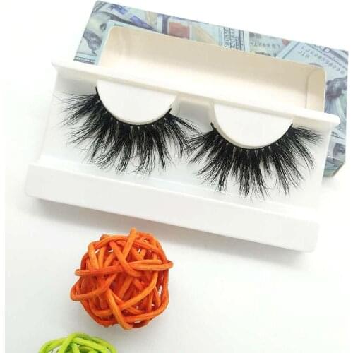 1 pair 25mm mink eyelash real mink hair eyelashes fluffy volume wispy 5d 6d 25mm mink eyelash with US dollar package